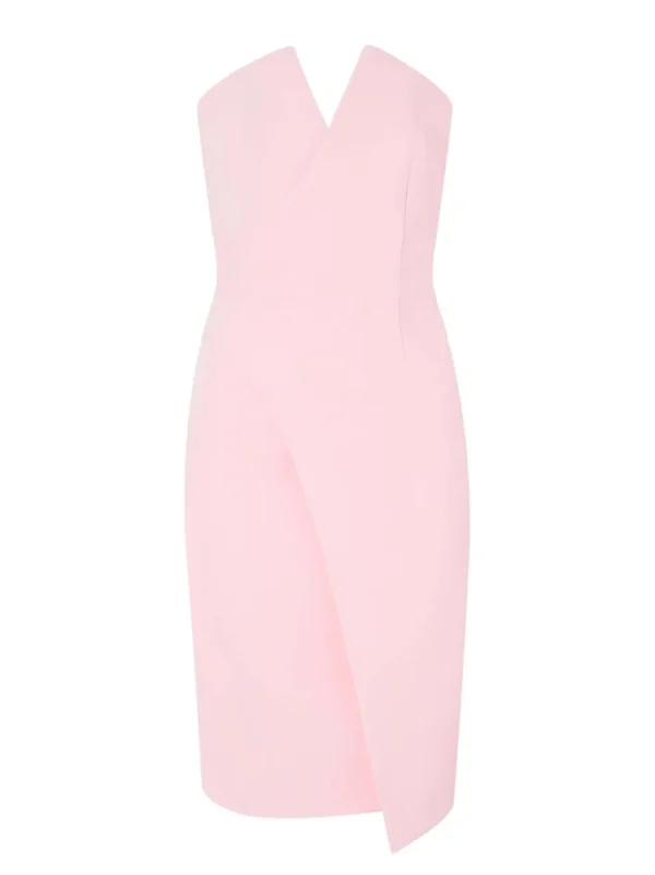 Tech Bonded V Strapless Dress