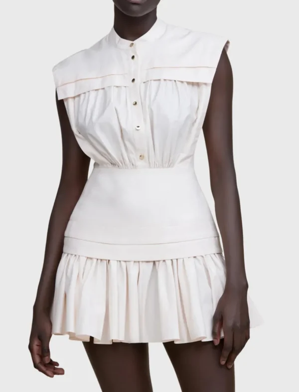 Vernon Sleeveless Mini Shirt Dress