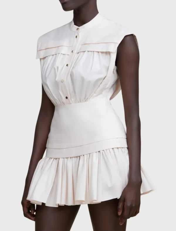 Vernon Sleeveless Mini Shirt Dress