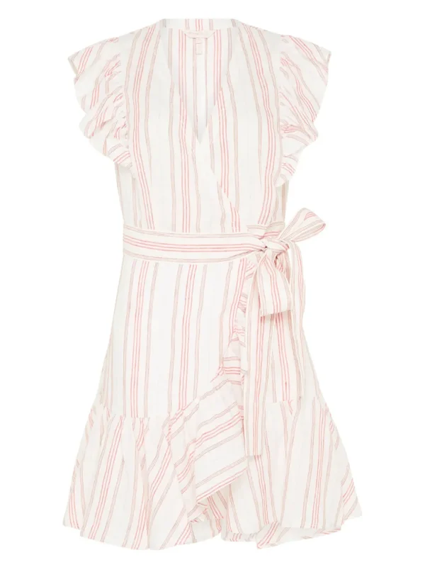 Yarn Dyed Stripe Wrap Dress