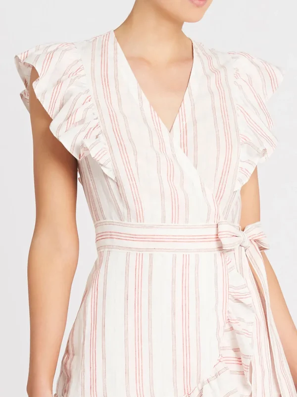 Yarn Dyed Stripe Wrap Dress